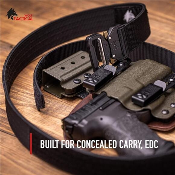 Heavy Duty Quick-Release EDC Belt - Stiffened 2-Ply 1.5” Nylon Gun Belt - Picture 2 of 7